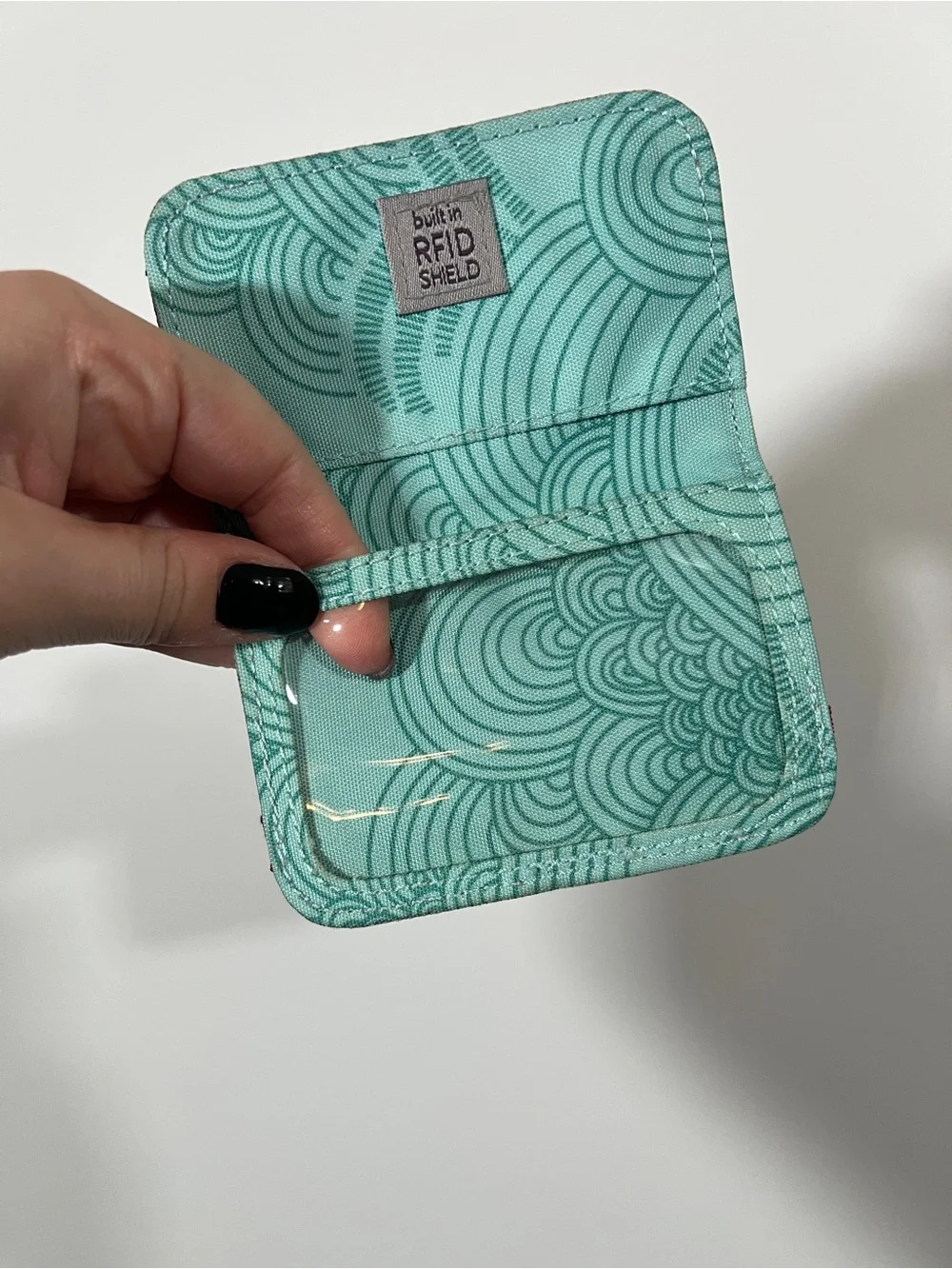 Haiku Card Holder RFID Shielded Elastic Strap Folding Flax Cotton